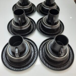 Black Ceramic Modernstyle 24pcs dinnerset