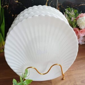 6 PC shell plates White