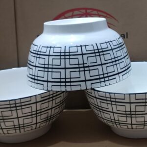 6pcs white black Bowls