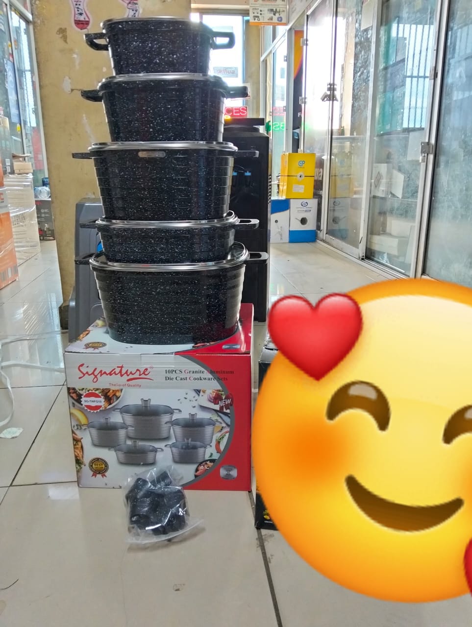 Signature 10 pcs Square Granite Die Cast Cookware Sets