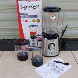 Signature 3in1 Blender with Chopper & Grinder (600W)