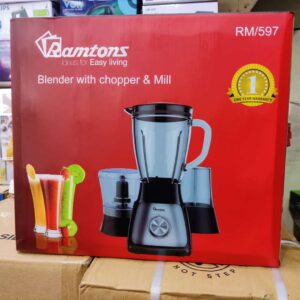 Ramtons 3in1 Blender, Chopper and Grinder Stainless steel body RM597