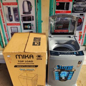 Mika 10KG Washing Machine Top Load Washer Dark Silver